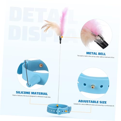Collares interactivos para gatos TOYANDONA con campana azul y rosa para gatitos pack de 4 3