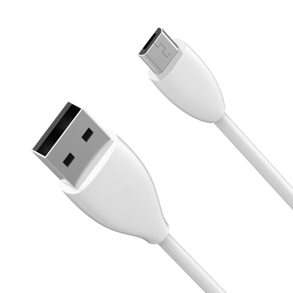 Dmitry USB 2.0 Unbreakable Round Cable with High Speed Charging, Quick Data Sync and PVC Connectors for Charging and Data Transfer (Compatible with Mobiles, Tablets)- White 1 m (V8) (B0DDHJ5QB2) Amazon Price History, Amazon Price Tracker
