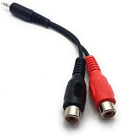 MainCore 3.5mm Male Mini Stereo Jack to 2 x Female RCA Twin Phono Cable Lead PC TV Aux Wire Splitter Adapter
