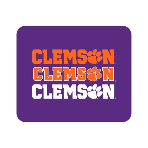 OTM Essentials Clemson University Standard Fabric Mouse Pad, Desk Accessories, Standard Fabric Gaming Mouse Pad, Triple Wordmark