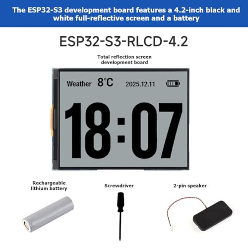 Placa RLCD 4,2" de alta visibilidad solar y control por voz IA para proyectos IoT 5