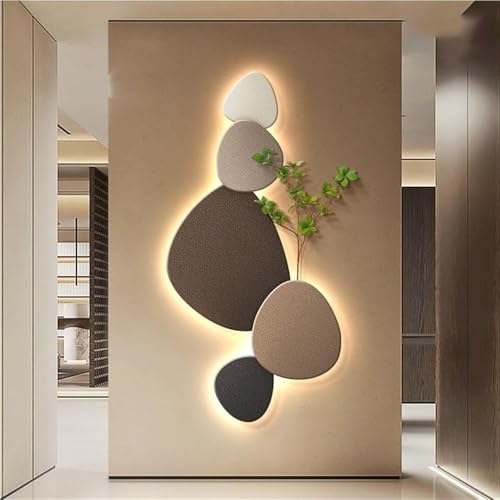 3D Wandkunst-Gemälde mit LED-Beleuchtung, moderne Wohnraumdekoration für Wohnzimmer, Schlafzimmer und Flur