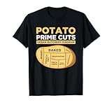 Vegans Veggies Clothing Funny Potato Prime Cuts Vegan Vegetarian Gift Unisex Black T-Shirt