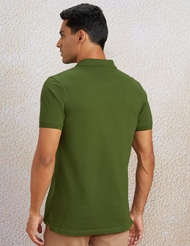 Image of Amazon Brand - Symbol Men's Cotton Rich Solid Polo Tshirt | Collar Tshirts | Half Sleeves | Plain-Regular Fit (Available in Plus Sizes and Combo Pack of 2)