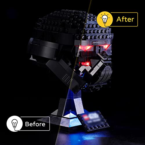 YEABRICKS LED Licht für Lego-75343 Star Wars Dark Trooper Helmet Bausteine Modell (Lego Set Nicht enthalten) – Bild 6