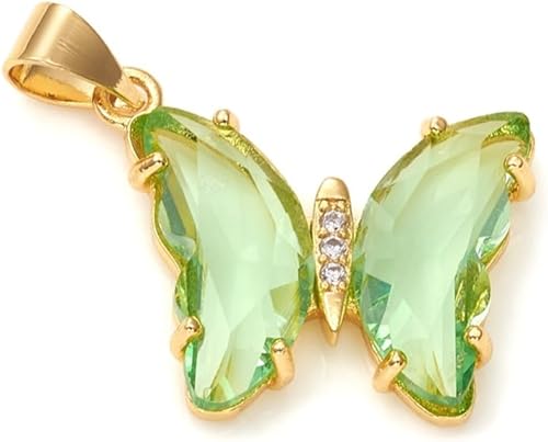 Miniatura 2 de 10 dijes de mariposa de cristal transparente micro pavimenta cúbicos de circonita cúbica dijes de mariposa coloridos dijes de insectos de cristal