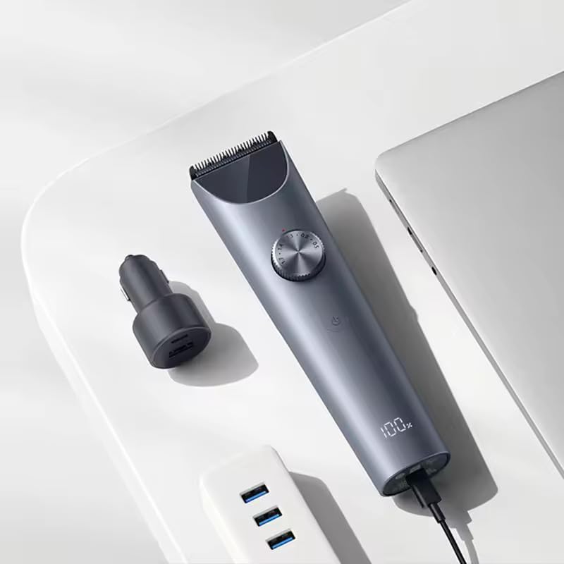 XIAOMI Haarschneidemaschine 2 Klingen aus Titanlegierung, doppelt beschichteter schwarzer Scherkopf für Männer, Koteletten, elektrischer Rasierer, kabellos, Haarschneidemaschine Barbierschneider, IPX7