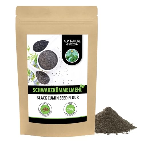 Alpi Nature Schwarzkümmelsamen gemahlen 250g, Schwarzkümmel Samen Pulver gemahlen zum Kochen
