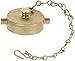 Dixon Valve FC150 Cast Brass Fire Equipment, Cap with Chain and Pin Lug, 1-1/2