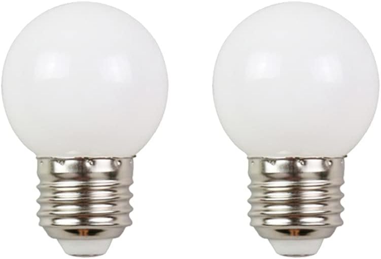 2-Pack LED Night Light Bulb, 3 Watt G45 Globe Small Light Bulbs, 20-30 Watt Halogen Equivalent, E26 Screw Base Vanity Porch Outdoor Light Bulbs, 6500K Soft White Light, Non-dimmable