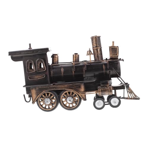 Hemobllo Alloy Locomotive Sculpture Steam Engine Model Train Vintage Loco Adornment Desktop Loco Statue