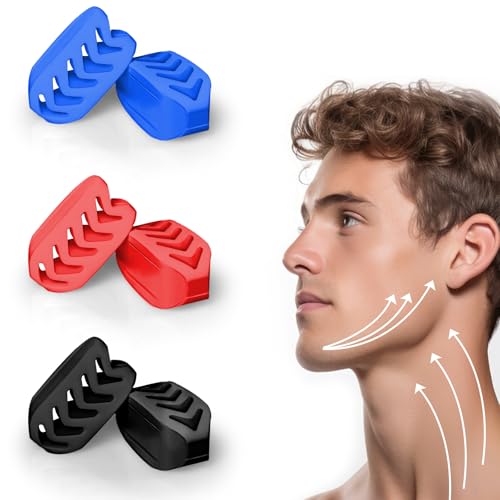 Ejercitador de Mandíbula 6 Piezas, Jawline Exerciser con 3 Niveles de Resistencia, Silicona Mandibula Ejercicio para Mujeres y Hombres, Crear una Bonita Mandíbula