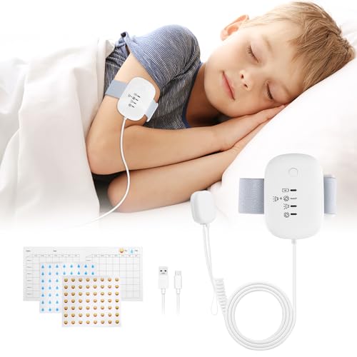 Bed Wetting Alarm for Children, USB Rechargeable, White