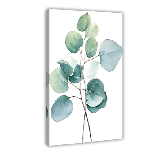 Impression sur toile eucalyptus aquarelle décoration murale salon et chambre