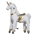 Medallion - My Pony Ride On Real Walking Horse for Children 5 to 12 Years Old or Up to 110 Pounds (Color Medium Golden Unicorn) for Girls 5 to 12 Years Old