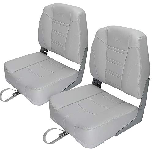 MSC Fishing Folding Boat Seats,One Pair Pack (S104 Gray/Gray) by MAXSHADE COVERS - Used condition - US$66.49