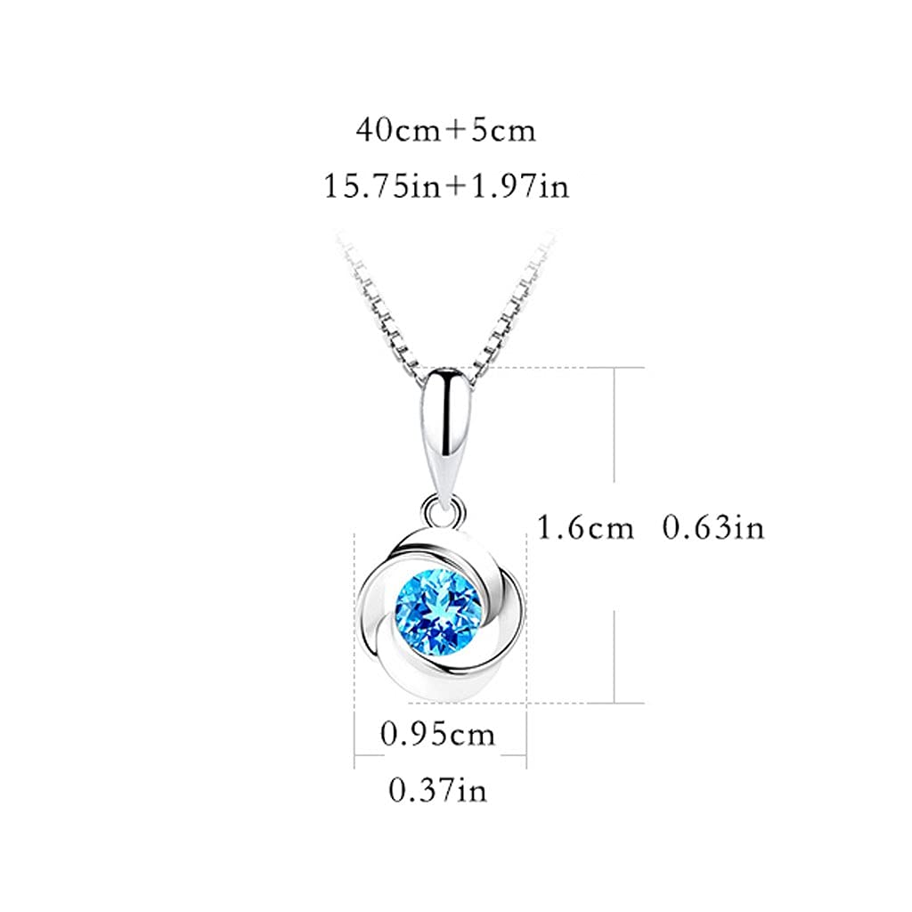 Collane Collana Topa Stone Sterling Silver Silver Clavicle Collane Collane Rosa squisita per Le Donne (Set Confezione Regalo) Collana da Donna