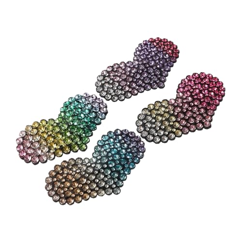 CIYODO Lot De 8 Barrettes À Cheveux Longues Et Colorées Pour Mariage Bal Fête Frange Dégradés Cœurs Pour Femmes Tout-Petits Mignonnes Pour La