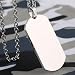 CZNBZIU CZN Personalisierte Kette Mit Gravur Edelstahl Mit Anhänger Dog Tag Erkennungsmarke In Silber - Personalisierte Halskette Für Männer Und Frauen - Personalisierter Schmuck Damen Herren