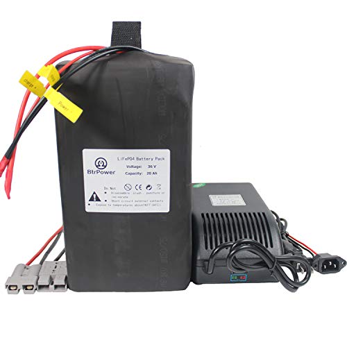 Ebike Battery 48V 20AH / 36V 20AH Lithium LiFePo4 Battery Pack with 5A Charger and 50A BMS Protection Board, Lithium Battery for 500W 750W 1000W 1500W Motor (36V 20AH)