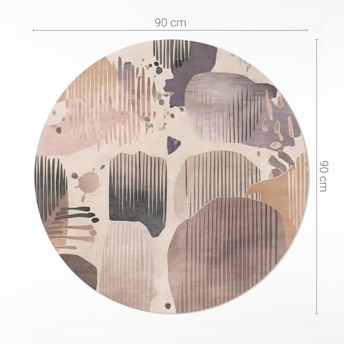 Tapis du sol vinyle rond anti-rayure pour protéger les parquets de salon