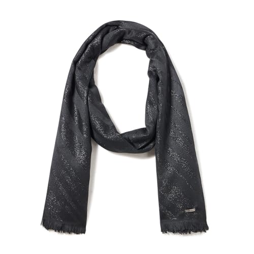 Écharpe légère en chambray solide Calvin Klein noire taille unique