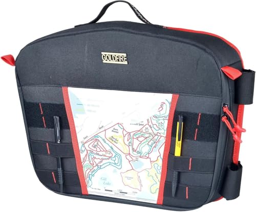 Goldfire Overhead Storage Bag for Can Am Maverick X3, Top Storage bag Water Rsistant Roof Tool Organizer Fits for Maverick X3 Max 2017+ (Red)