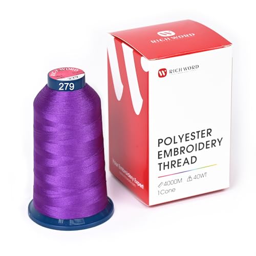 Image of Poolin Polyester Machine Embroidery Thread 4000M 40WT Royal Purple 0279 | Smooth Feeding with Stable Tension for Clean, Consistent Stitching on Home and Commercial Embroidery Machines