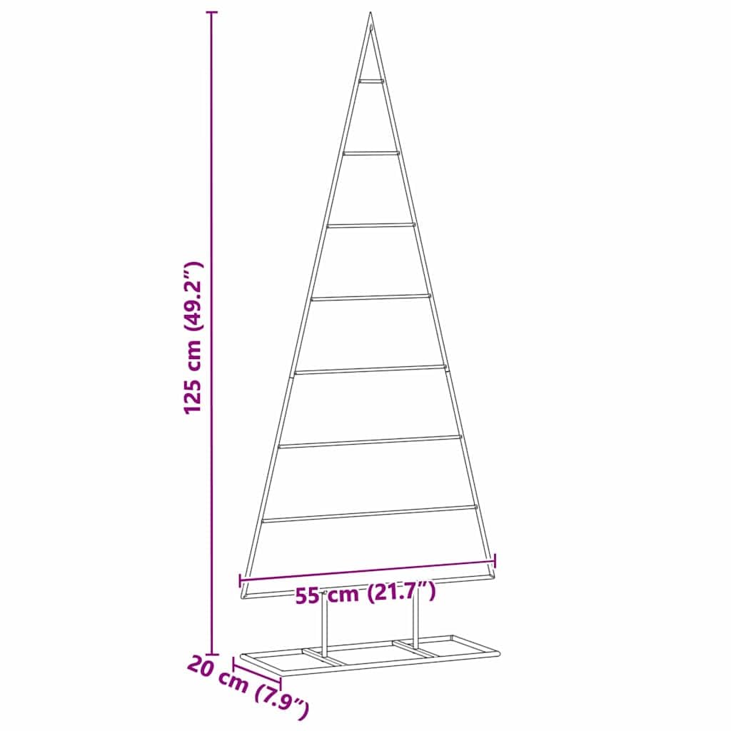 Metalowa choinka 125 cm złota