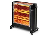 Ideal para salas de 20 m² Halógeno con 3 barras infrarrojos 2700W con gran potencia de calor HEATY 2861 Purline
