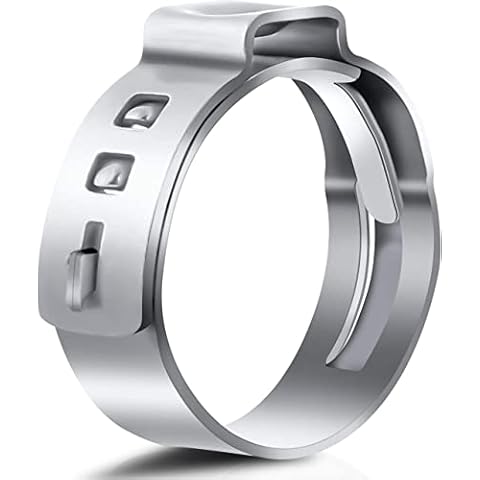 PEX Cinch Clamp Rings, 304 Stainless Steel PEX Fitting Clamps Pinch Clamps Ring Crimp Rings for PEX Tubing Pipe Fitting Connections (Silver -3/4inch(200PCS)) Cover