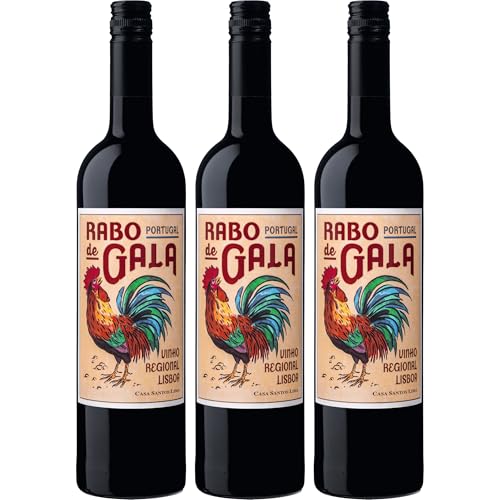 Casa Santos Lima Rabo de Gala Tinto Vinho Regional Lisboa Rotwein rot trocken Portugal inkl. FeinWert E-Book (3 x 0.75 l)