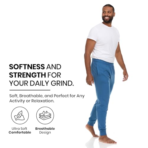 Essential Elements 3 Pack: Men's 100% Cotton Jogger Active Lounge Sweatpants with Pockets3