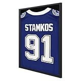 16x20 Small Shadow Box Frame, Jersey Frame Display Case with Grade A Natural Pine Wood Acrylic Front Jersey Frame for Soccer Basketball Baseball Shirts, Black