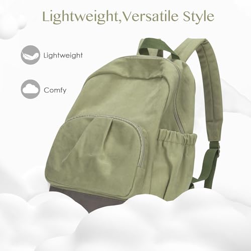 Image of Canvas Backpack for Women Travel Backpack for Men Vintage Bookbag Style for Casual Daypack Backpacks