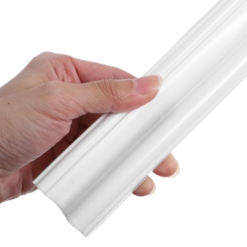 Moldura pegar pared PVC blanco autoadhesiva rodapié flexible embellecedor hogar 2m 4