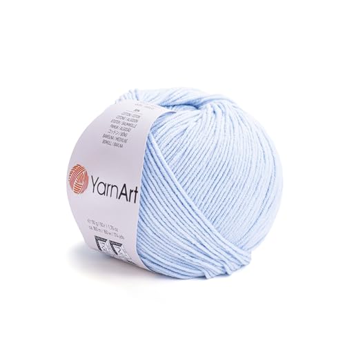 Image of YarnArt Genius Soft Cotton Acrylic Blend Yarn - Amigurumi, Crochet and Knitting -%55 Cotton-45% Acrylic, Craft Yarn for Kids and Adults Garments, Baby Items and Accessories, 174 yds / 50 g