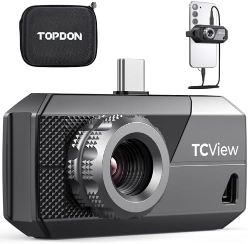 TOPDON TS001 Thermal Camera for Android, 512x384 IR Resolution Thermal Night Vision Monocular Thermal Imager with 9mm Adjustable Focus Lens, -4°F~1022°F TEM Range Thermal Imaging Camera