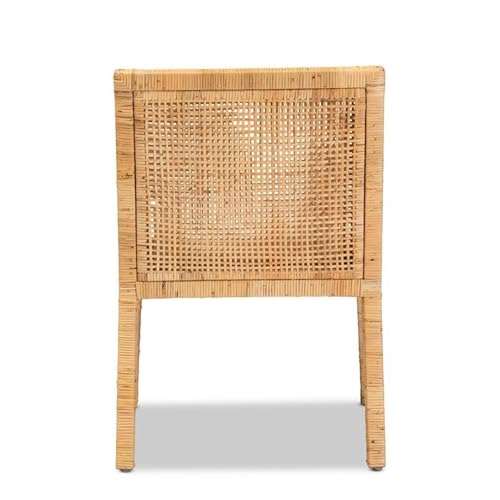 Sillón Madera y Ratán Natural con Cojín miniatura 6
