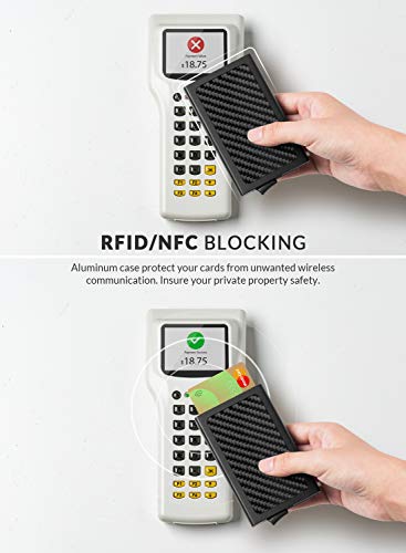 VULKIT Pop Up Wallet, Slim Minimalist Credit Card Holder For Men and Women RFID Blocking Mini Metal Case3