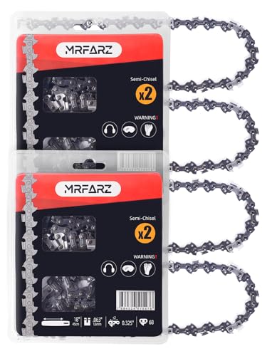 MRFARZ 4er-Pack Kettensägenketten Halbmeißel