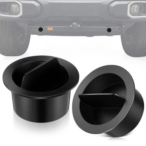 Dunkive Baseplate Attachment Tab Receiver Cap Plug Replacement, Compatible with Blue Ox Removable Tab Baseplates, Black Plastic Protective Dust Cover for Tow Bar Receivers (2)