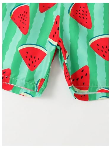 Boy's Swim Trunks Watermelon Print Swim Shorts Drawstring Waist Beach Shorts Bathing Suit4