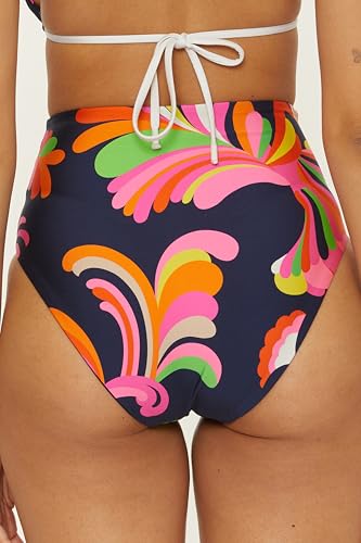 Trina Turk Women's Poolside High Waisted Bikini Bottom, Floral Print, Cheeky Coverage, Swimwear Separates3