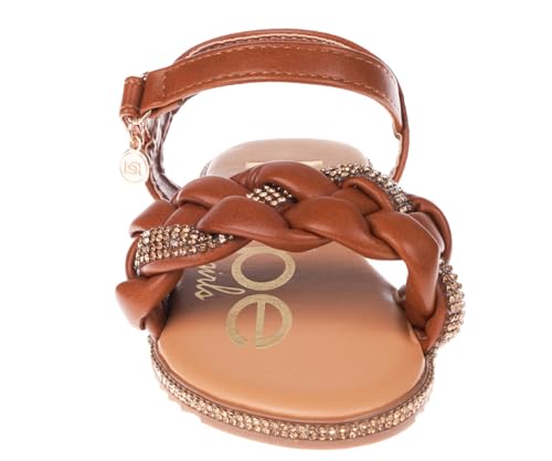 Image of bebe Girls' Sandals - Trendy Flat Designs with Rhinestones, Puffy Straps, Embossed Details and Charms for Toddlers /Little Kids /Big Kids