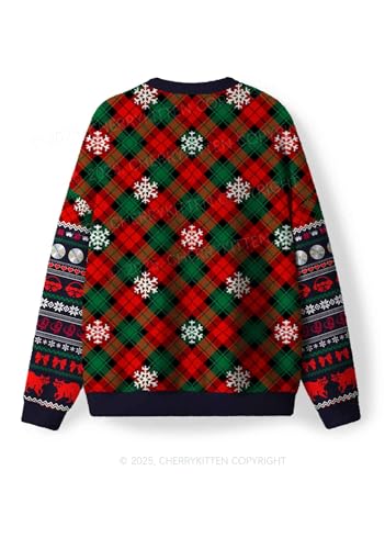 Raccoon Band Tartan Christmas Sweatshirt - Image 3