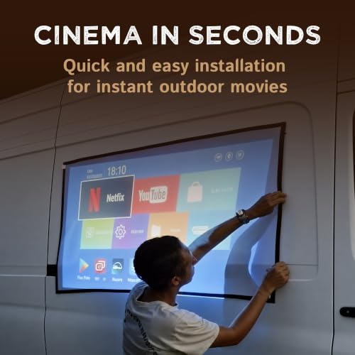 Pantalla magnética de proyector HD con formato panorámico portátil para coche 4