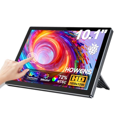Image of 10.1 Inch Full Function USB-C Touch Monitor for Ra Pi | 1920x1200 IPS screen 10-point touch, built-in fan & speakers, VESA mount, full accessories, USB-C one cable video /touch /power