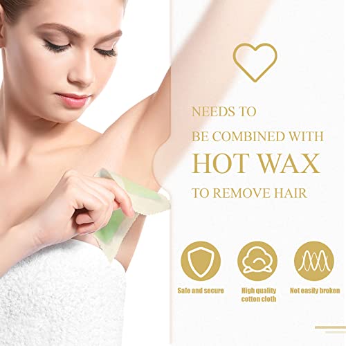 300 Pcs Natural Muslin Epilating Face Wax Strips Hair Removal Eyebrow Precut Waxing Strips Body Facial Cotton Wax Cloth Strip For Women Men (4 X 1.5 Inch) #TOP2