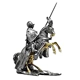 ✦【 Il bronzo a fusione fredda è meticolosamente scolpito, realizzato in polvere di bronzo miscelato con materiale in resina, con una superficie antica color rame, ripristinando il vero abbigliamento da combattimento dei cavalieri. Scudo, spada lunga, armatura, ogni dettaglio è meticolosamente realizzato, con colori realistici.